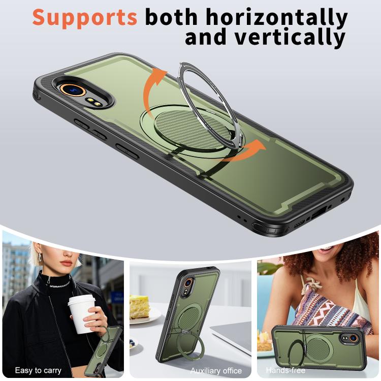 For Samsung Galaxy XCover7 Metal 360 Degree Rotation Holder MagSafe Phone Case