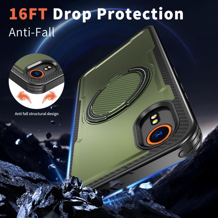 For Samsung Galaxy XCover7 Metal 360 Degree Rotation Holder MagSafe Phone Case