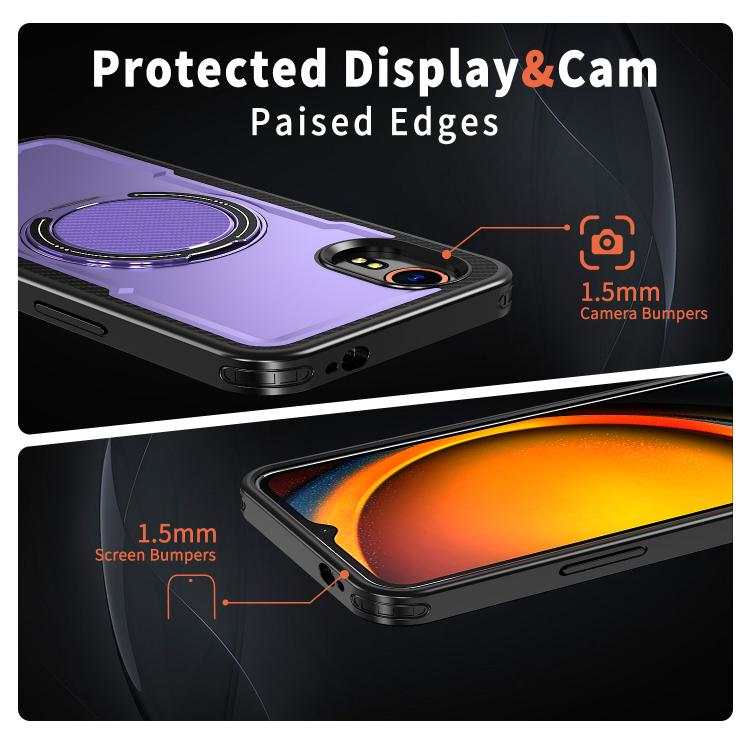For Samsung Galaxy XCover7 Metal 360 Degree Rotation Holder MagSafe Phone Case