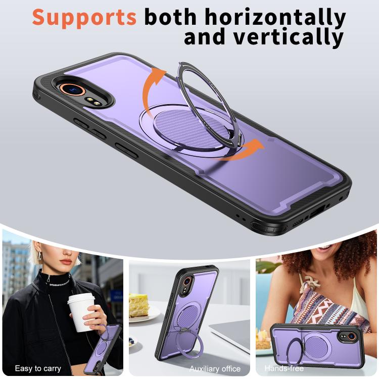 For Samsung Galaxy XCover7 Metal 360 Degree Rotation Holder MagSafe Phone Case