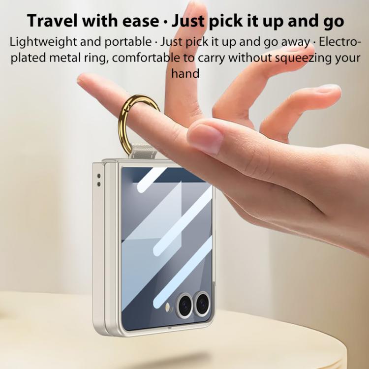 For Samsung Galaxy Z Flip7 5G GKK Integrated MagSafe Magnetic Ultra-Thin Ring Holder Phone Case