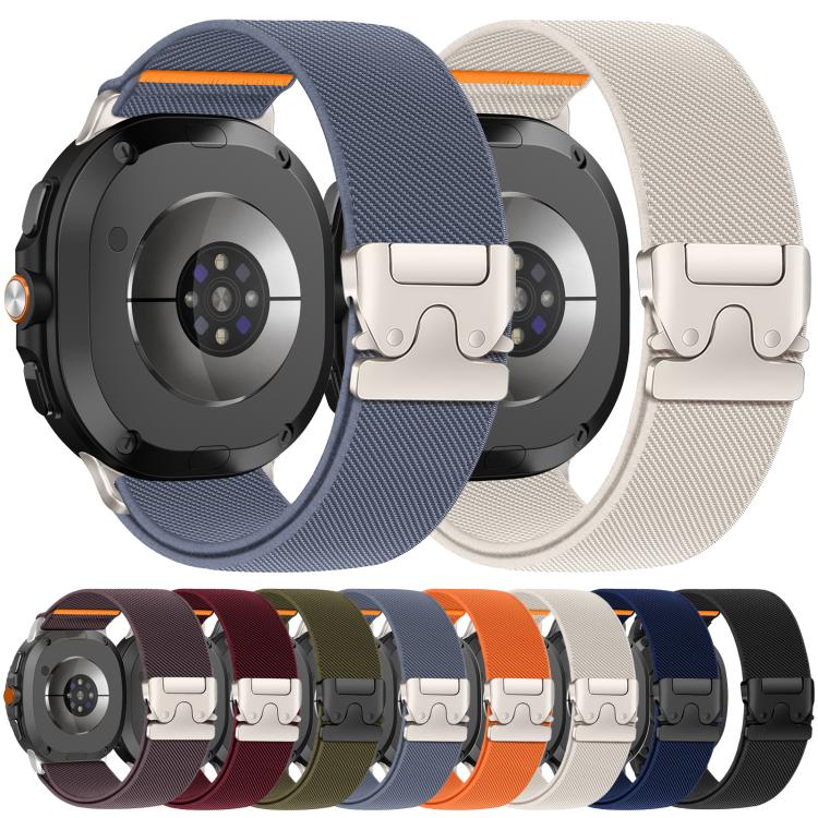 For Samsung Galaxy Watch8 / Watch8 Classic xDfind Parachute Buckle Stretch Nylon Watch Band
