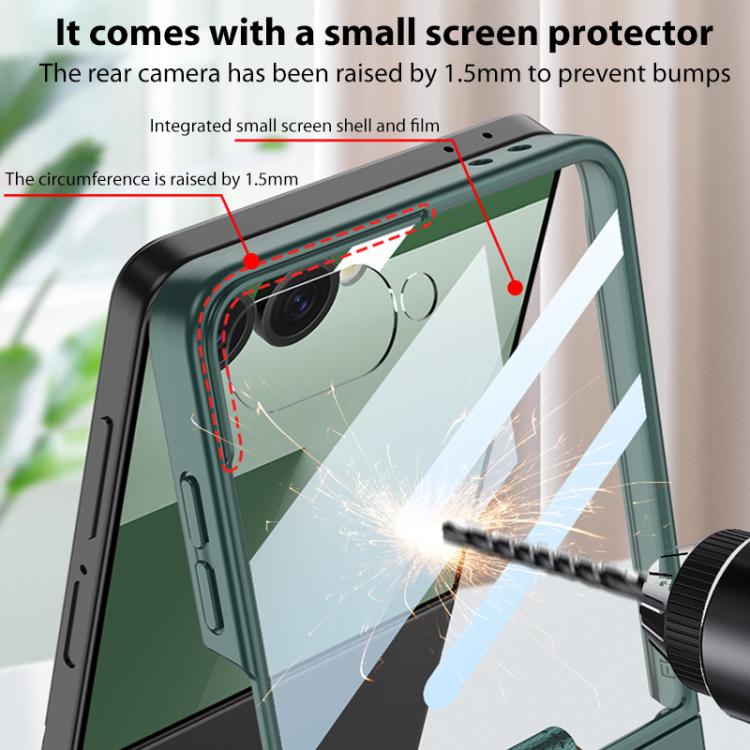 For Samsung Galaxy Z Flip7 5G GKK Integrated Ultra-Thin Ring Holder Phone Case