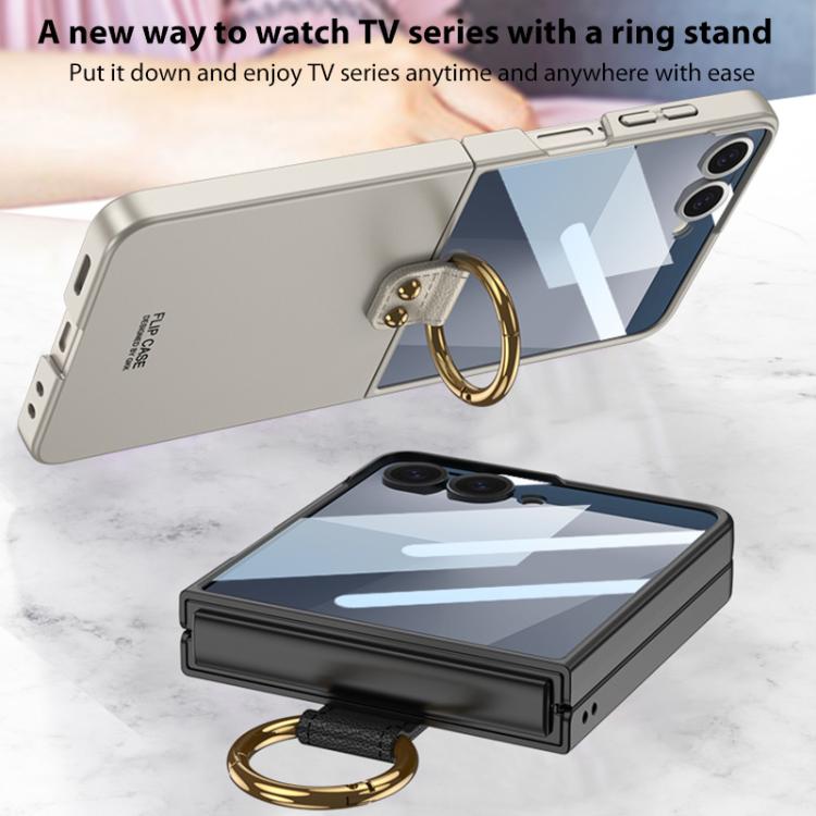 For Samsung Galaxy Z Flip7 5G GKK Integrated Ultra-Thin Ring Holder Phone Case