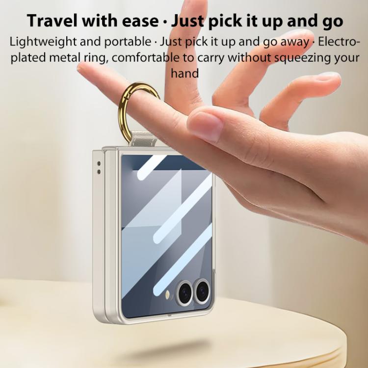 For Samsung Galaxy Z Flip7 5G GKK Integrated Ultra-Thin Ring Holder Phone Case