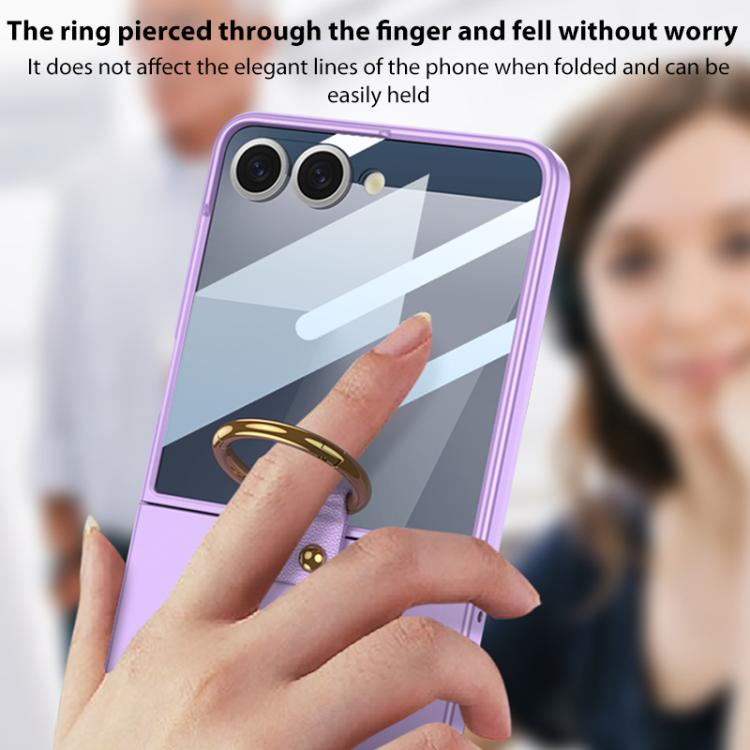 For Samsung Galaxy Z Flip7 5G GKK Integrated Ultra-Thin Ring Holder Phone Case
