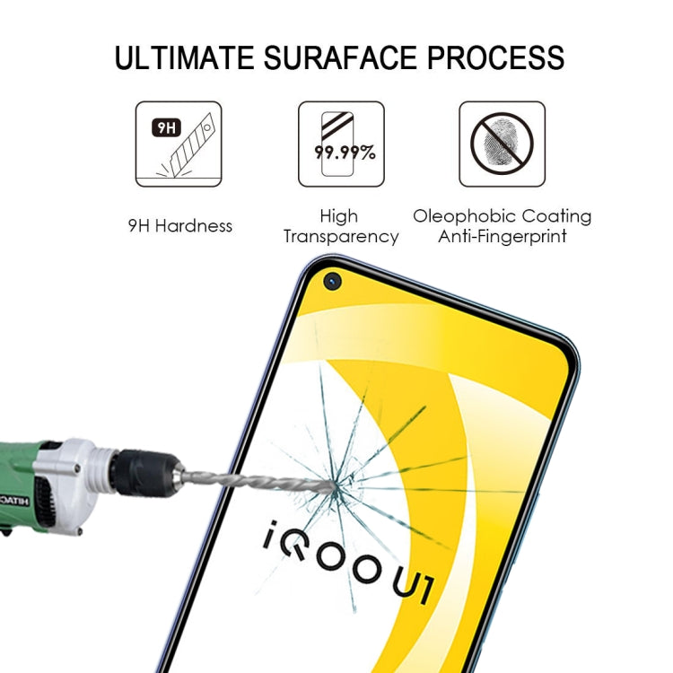 For Vivo IQOO U1 Full Glue Full Screen Tempered Glass Film