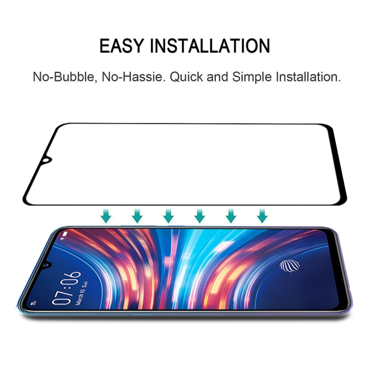 For Vivo Y7s Full Glue Full Screen Tempered Glass Film