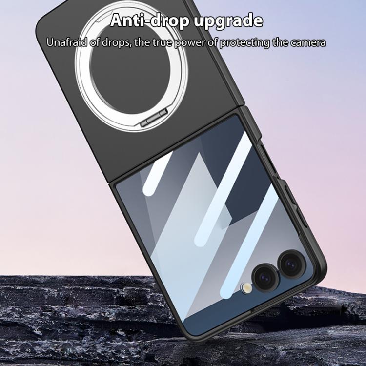 For Samsung Galaxy Z Flip7 5G GKK Integrated Ultra-thin Full Cover Phone Case with Rotating Bracket