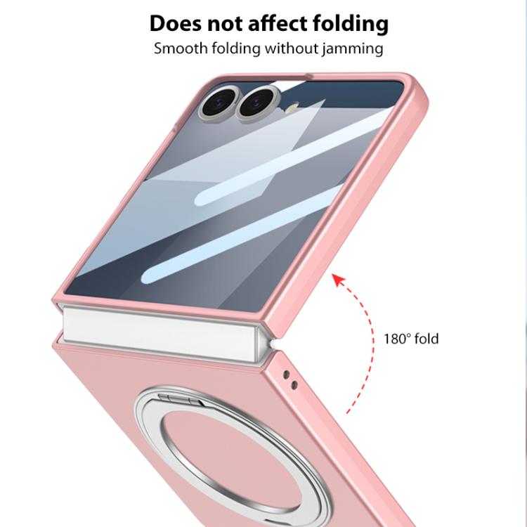 For Samsung Galaxy Z Flip7 5G GKK Integrated Ultra-thin Full Cover Phone Case with Rotating Bracket