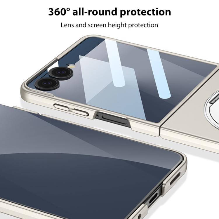 For Samsung Galaxy Z Flip7 5G GKK Integrated Ultra-thin Full Cover Phone Case with Rotating Bracket