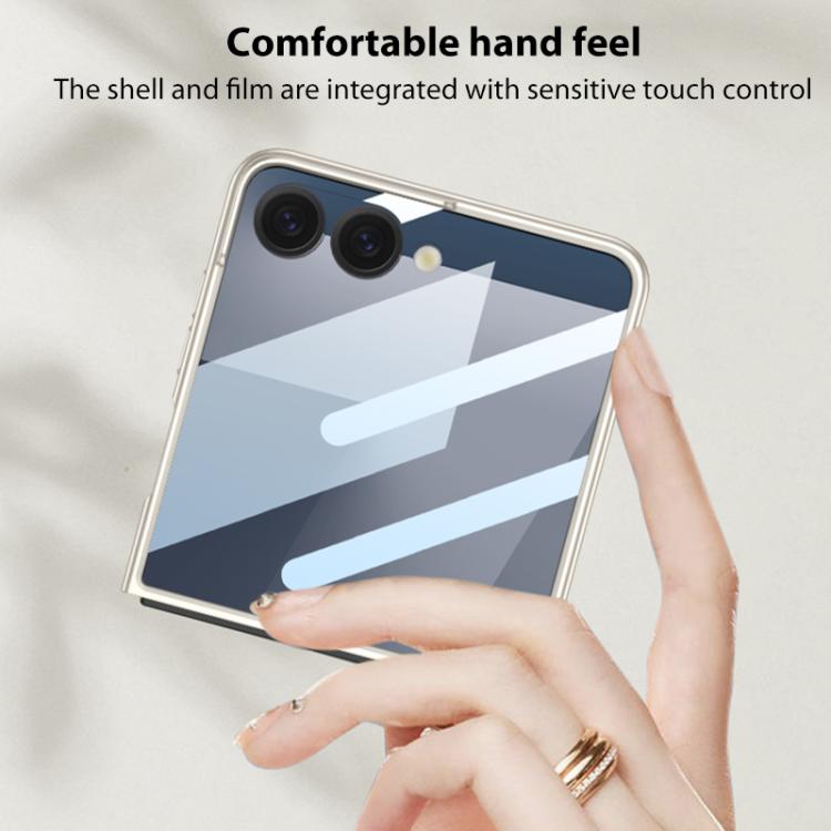 For Samsung Galaxy Z Flip7 5G GKK Integrated Ultra-thin Full Cover Phone Case with Rotating Bracket