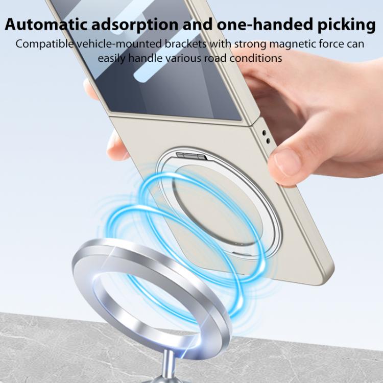 For Samsung Galaxy Z Flip7 5G GKK Integrated Ultra-thin Full Cover Phone Case with Rotating Bracket