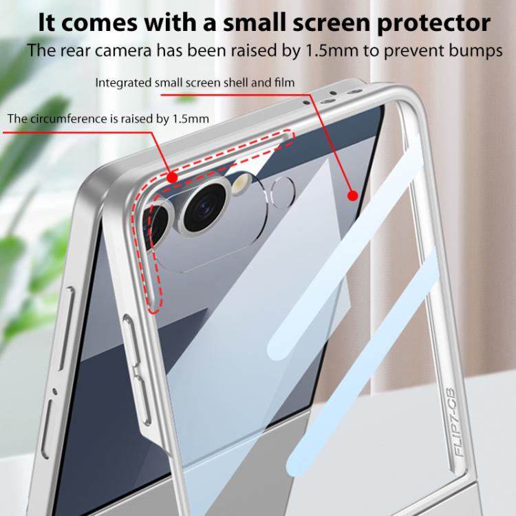 For Samsung Galaxy Z Flip7 5G GKK Integrated Ultra-thin Full Cover Phone Case with Rotating Bracket