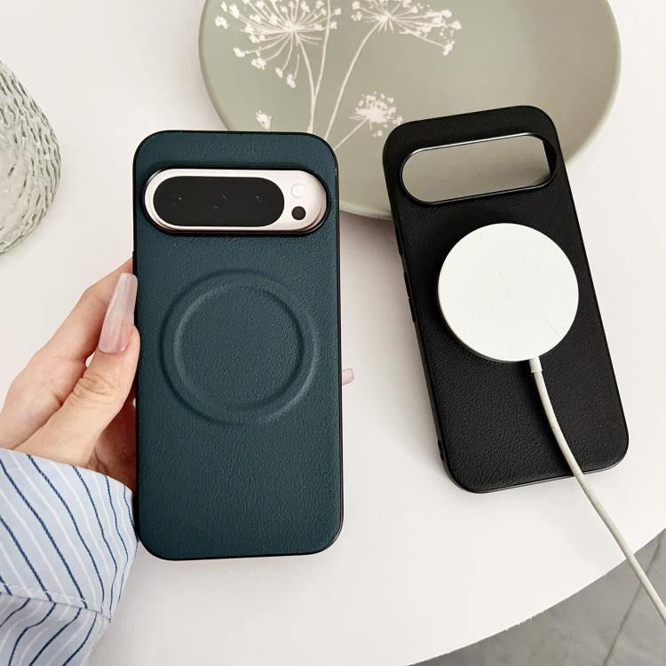 For Google Pixel 10 / 10 Pro Magsafe Magnetic Plain Leather Phone Case