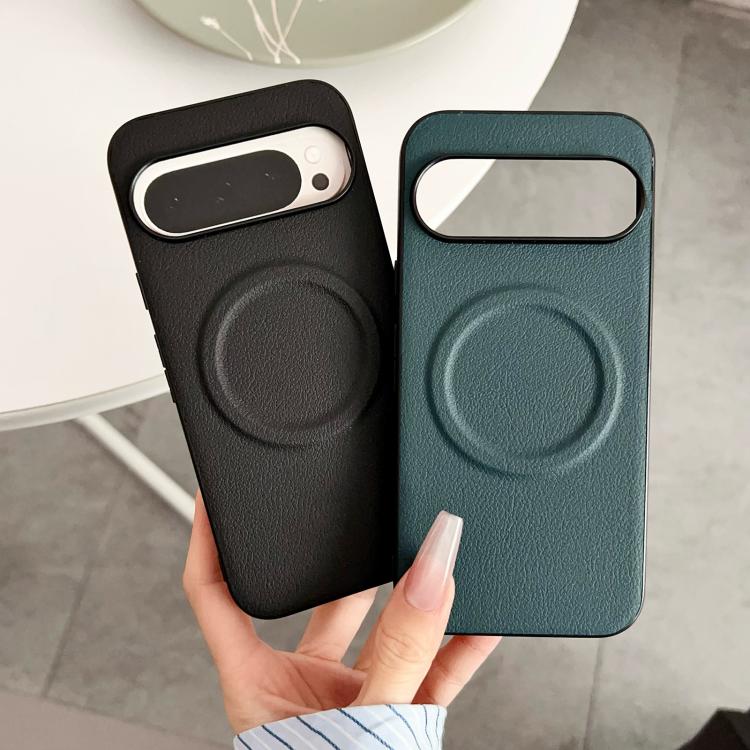 For Google Pixel 10 / 10 Pro Magsafe Magnetic Plain Leather Phone Case