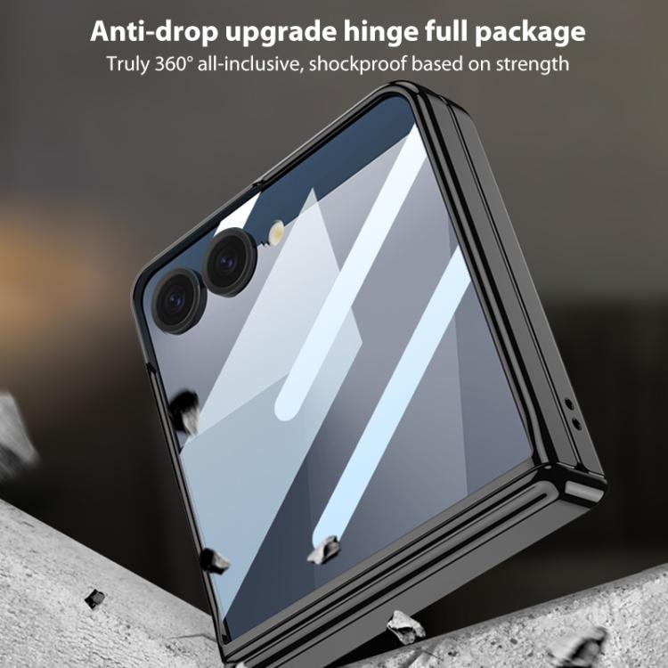 For Samsung Galaxy Z Flip7 5G GKK Integrated Magnetic Hinge Phantom Phone Case with Rotating Bracket