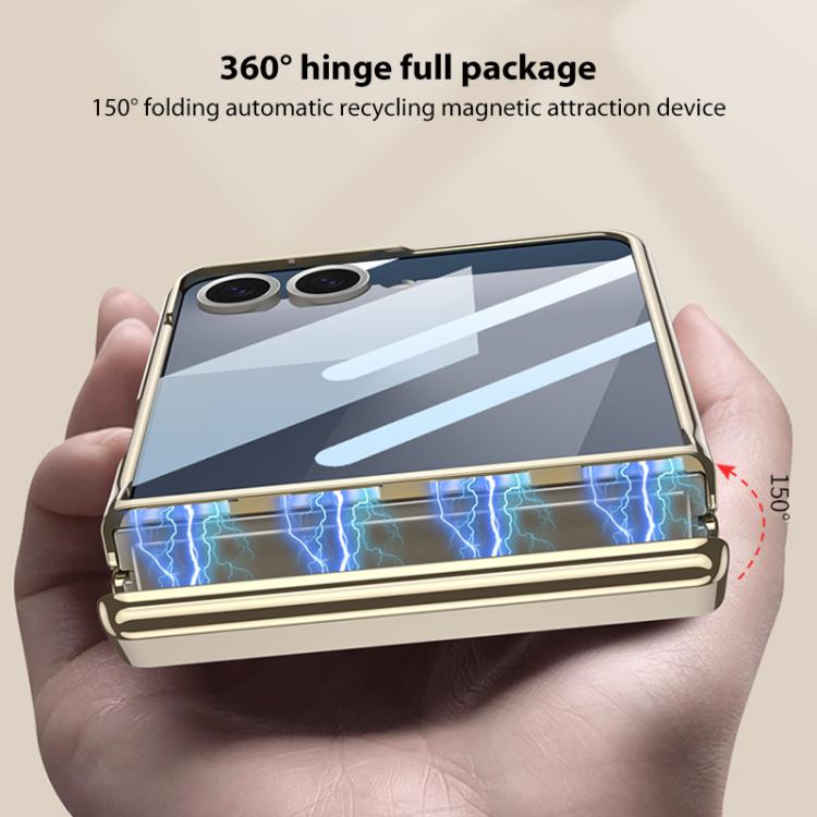 For Samsung Galaxy Z Flip7 5G GKK Integrated Magnetic Hinge Phantom Phone Case with Rotating Bracket