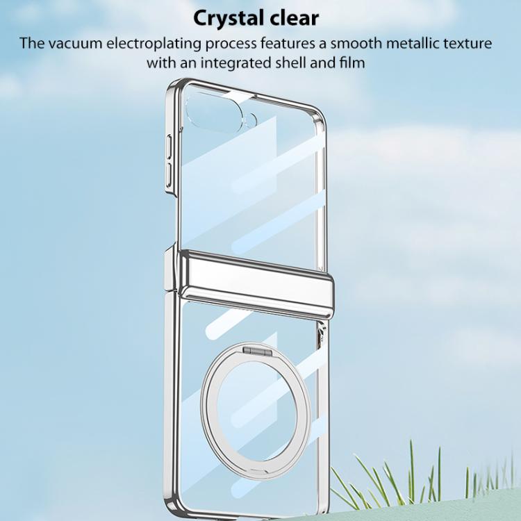 For Samsung Galaxy Z Flip7 5G GKK Integrated Magnetic Hinge Phantom Phone Case with Rotating Bracket