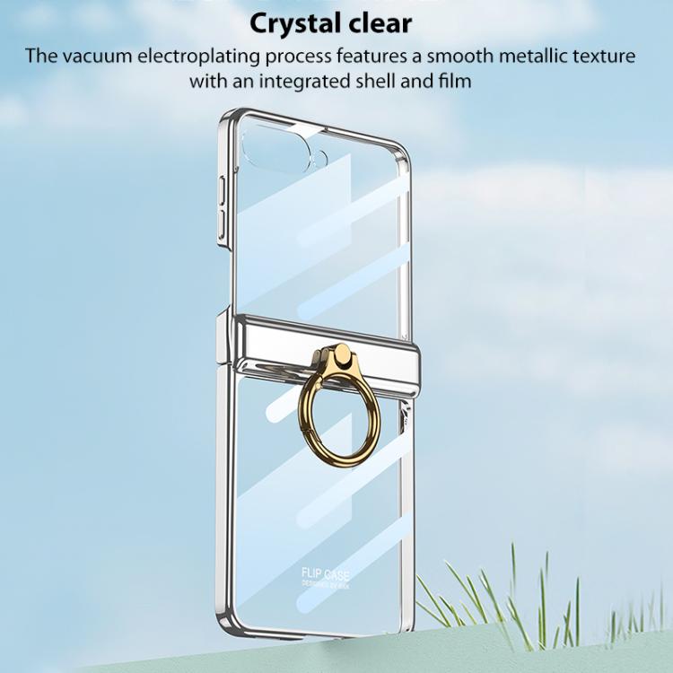 For Samsung Galaxy Z Flip7 5G GKK Integrated  Magnetic Folding Phantom Rotary Phone Case with Ring Holder