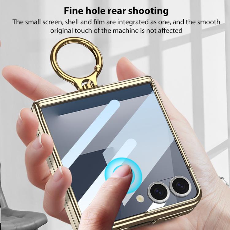 For Samsung Galaxy Z Flip7 5G GKK Integrated  Magnetic Folding Phantom Rotary Phone Case with Ring Holder