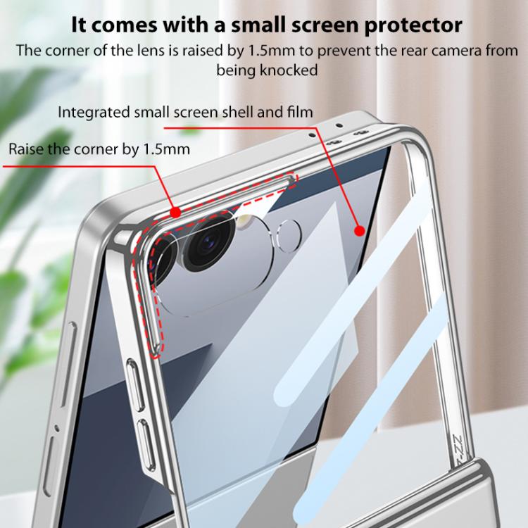 For Samsung Galaxy Z Flip7 5G GKK Integrated  Magnetic Folding Phantom Rotary Phone Case with Ring Holder