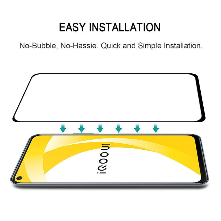 For Vivo IQOO U1 25 PCS Full Glue Full Screen Tempered Glass Film