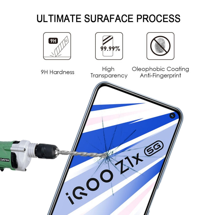 For Vivo IQOO Z1X 25 PCS Full Glue Full Screen Tempered Glass Film