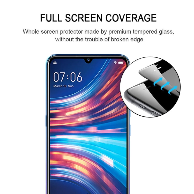 For Vivo Y7s 25 PCS Full Glue Full Screen Tempered Glass Film