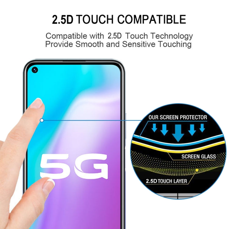 For Vivo Y70s 25 PCS Full Glue Full Screen Tempered Glass Film