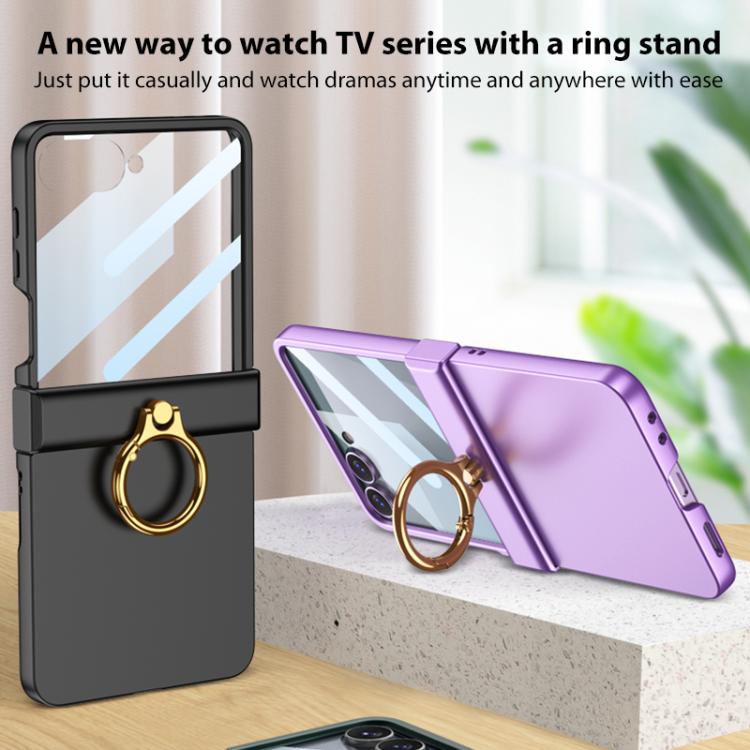 For Samsung Galaxy Z Flip7 5G GKK Integrated MagSafe Ultra-thin Hinge Full Coverage Phone Case with Ring