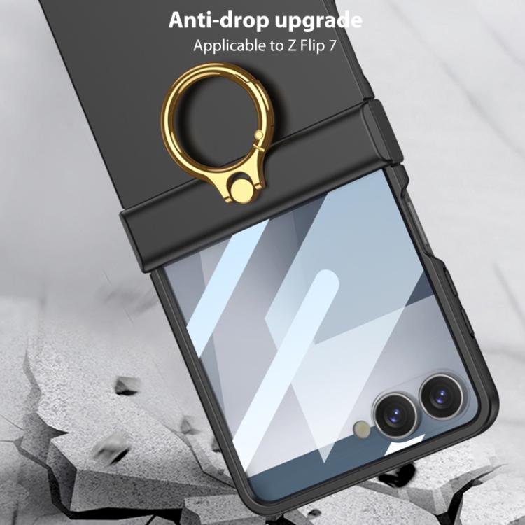 For Samsung Galaxy Z Flip7 5G GKK Integrated MagSafe Ultra-thin Hinge Full Coverage Phone Case with Ring