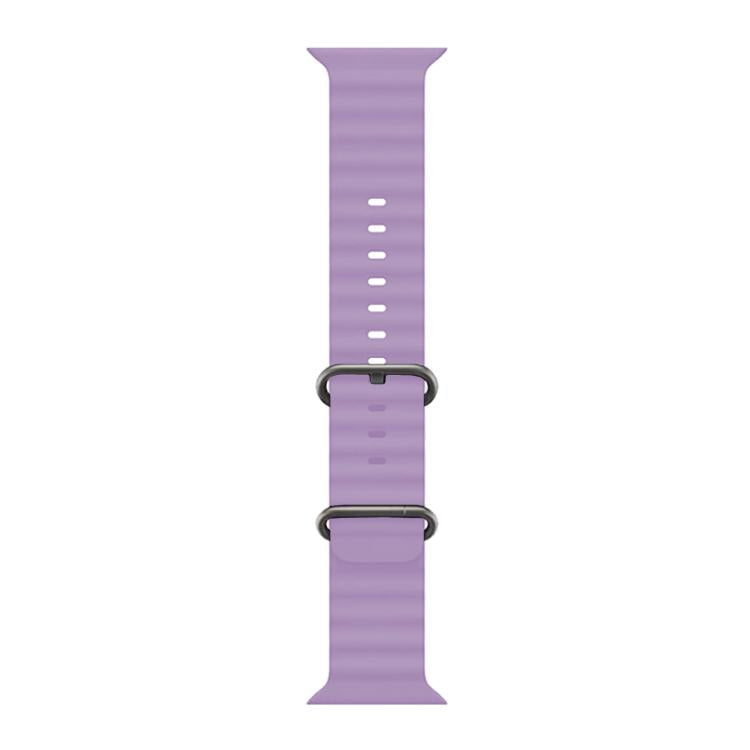 For Apple Watch Series 40mm Ocean Silicone Watch Band with 3D Curved Film