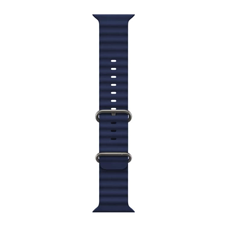 For Apple Watch Series 40mm Ocean Silicone Watch Band with 3D Curved Film