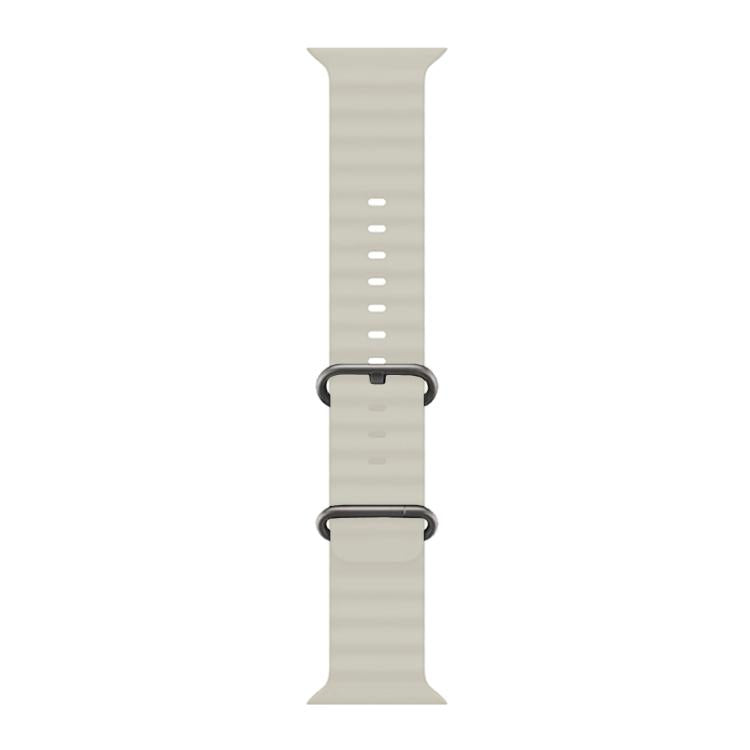 For Apple Watch Series 38mm Ocean Silicone Watch Band with 3D Curved Film