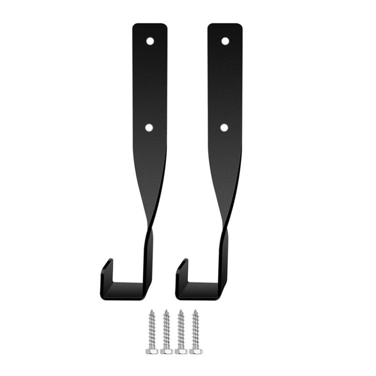2pcs/Pack Heavy Duty Chainsaws Hook Wall Mounted Storage Rack Hanger Multi-Function Garage Tool - Black