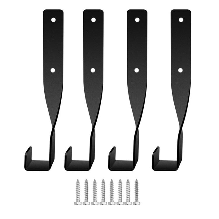 4pcs/Pack Heavy Duty Chainsaws Hook Wall Mounted Storage Rack Hanger Multi-Function Garage Tool - Black