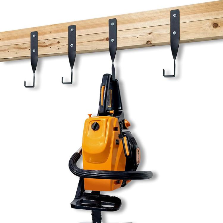 4pcs/Pack Heavy Duty Chainsaws Hook Wall Mounted Storage Rack Hanger Multi-Function Garage Tool - Black
