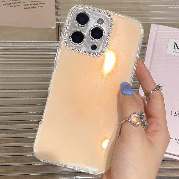 For iPhone 16 Pro Precise Cutouts Transparent Diamonds Jelly Phone Case