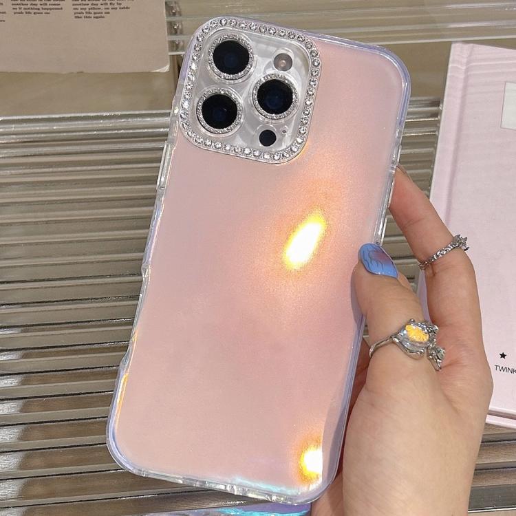 For iPhone 16 Pro Precise Cutouts Transparent Diamonds Jelly Phone Case