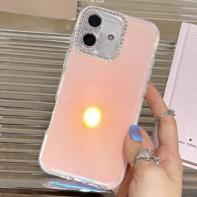 For iPhone 16 Plus Precise Cutouts Transparent Diamonds Jelly Phone Case