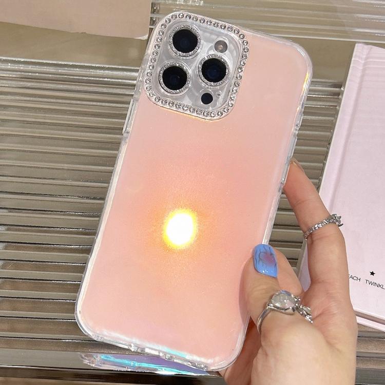 For iPhone 14 Pro Precise Cutouts Transparent Diamonds Jelly Phone Case