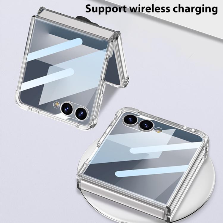 For Samsung Galaxy Z Flip7 5G GKK Integrated Airbag Phone Case with Silicone Wristband
