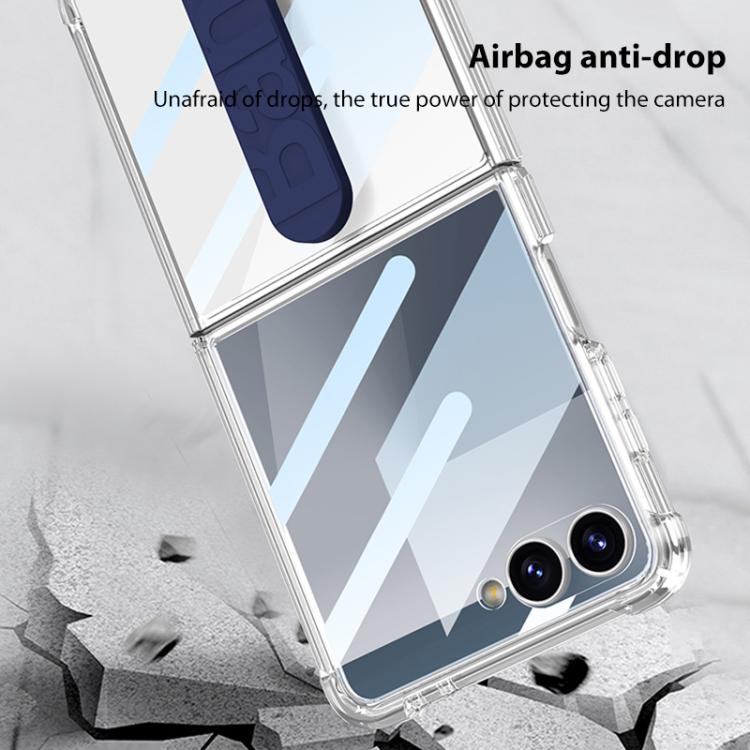 For Samsung Galaxy Z Flip7 5G GKK Integrated Airbag Phone Case with Silicone Wristband