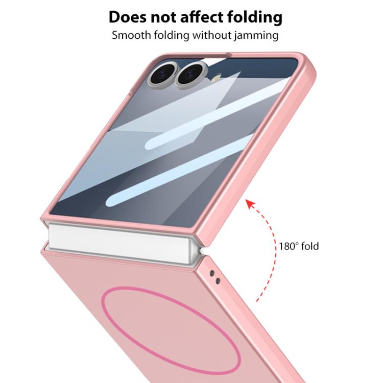 For Samsung Galaxy Z Flip7 5G GKK Integrated Ultra-thin Full Cover Contrast Color MagSafe Phone Case