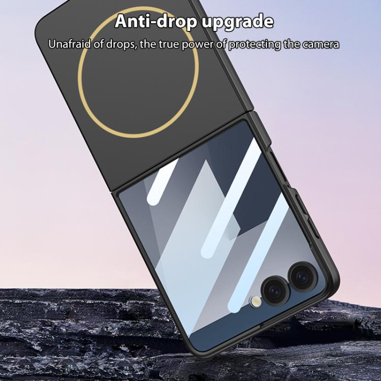 For Samsung Galaxy Z Flip7 5G GKK Integrated Ultra-thin Full Cover Contrast Color MagSafe Phone Case