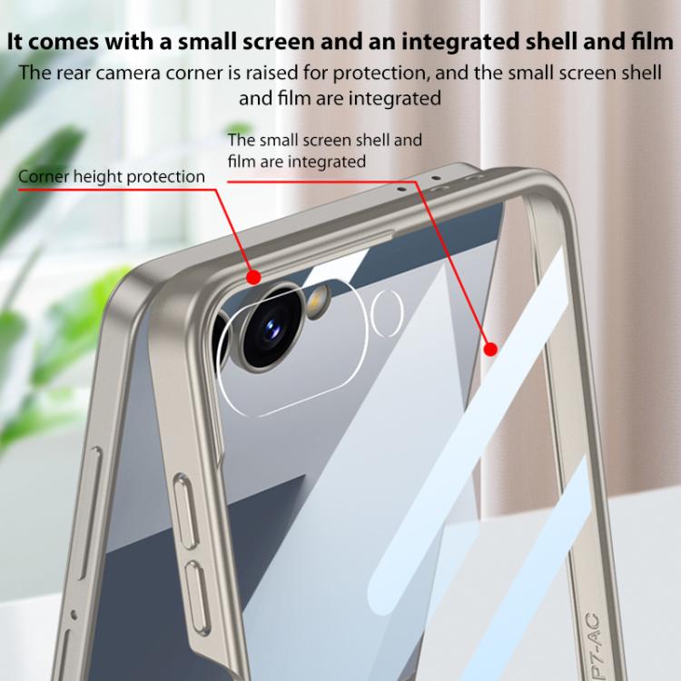 For Samsung Galaxy Z Flip7 5G GKK Integrated Ultra-thin Leather Card Slots Phone Case with Ring Holder
