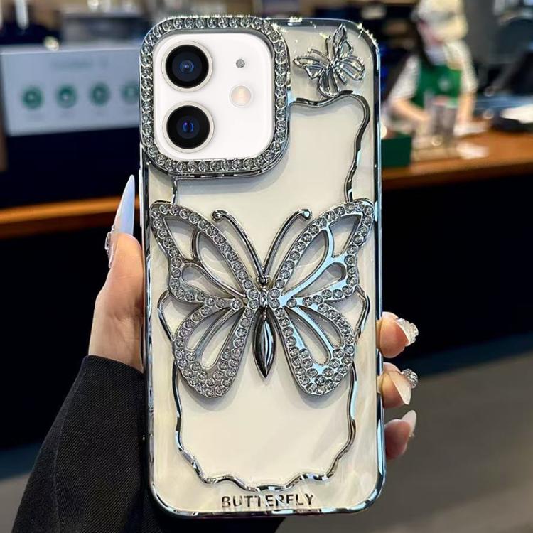 For iPhone 11 Hollow Butterfly Electroplating TPU Phone Case