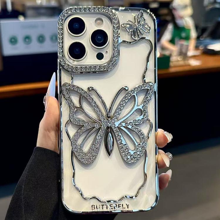 For iPhone 12 Pro Hollow Butterfly Electroplating TPU Phone Case