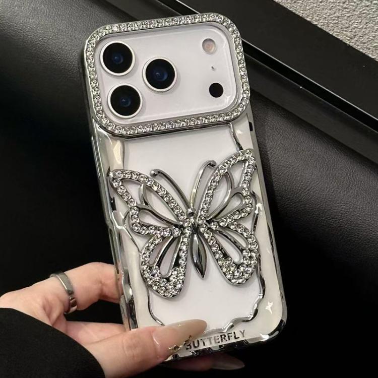 For iPhone 17 Pro Hollow Butterfly Electroplating TPU Phone Case
